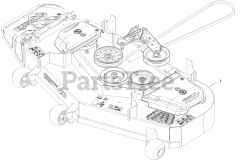 Exmark RAX691GKA524A3 - Exmark 52" Radius X-Series Zero-Turn Mower, Kawasaki FX691V (SN: 402082300 - 404314158) (2018) Complete Deck Assembly