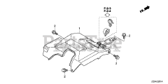 Honda EB4000X AT1 (EBSC) - Honda Generator, Made in China (SN: EBSC-1000001 - EBSC-1499999) UPPER SHROUD