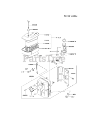 Kawasaki FC400V-AS00 - Kawasaki Engine AIR-FILTER/MUFFLER