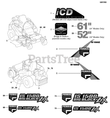 Ferris IS 1500ZX (5900906) - Ferris IS1500ZX Series 52" Zero-Turn Mower, 22hp Kawasaki, CARB