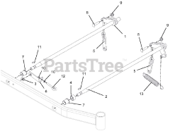 Gravely 992255 (Pro-Turn 272) - Gravely Pro-Turn 72" Zero-Turn Mower (SN: 040000 - 040999) Deck Lift - Left Hand