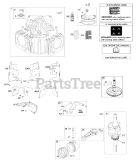 Briggs & Stratton 49M977-0114-G5 - Briggs & Stratton Vertical Engine Cylinder, Crankshaft, Camshaft, Air Guides, Piston, Ring, Connecting Rod