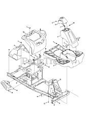 Murray 13A326JC058 - Murray Mini-Rider Lawn Tractor (2013) Frame &amp; Fender