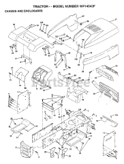 Winston Pro WP 14542 F - Winston Pro Lawn Tractor (1999) CHASSIS/ENCLOSURES