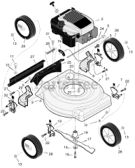 Scotts 204210x8G - Scotts 20" Walk-Behind Mower (2005) Mower Housing Assembly