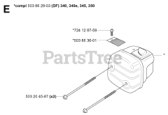 Husqvarna 340 e - Husqvarna Chainsaw (SN: 20051800001 - 20062300000) MUFFLER