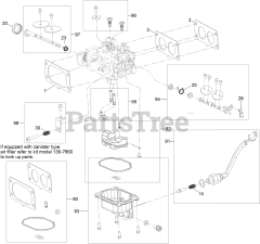 Toro 74793 (SW 5425) - Toro 54" TimeCutter Zero-Turn Mower (SN: 316000001 - 316999999) (2016) Carburetor Assembly No. 127-9289 with Non-Canister Style Air Filter