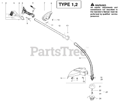 Poulan PPB 100 E - Poulan String Trimmer, Type 1 (2007-09) Shaft