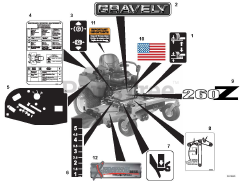Gravely 992162 (PM 260M XDZ) - Gravely Pro-Master 60" Zero-Turn Mower, 27hp Kawasaki (SN: 000101 - 002999)