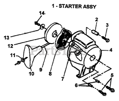 Green Machine 1900 E - Green Machine Edger Starter