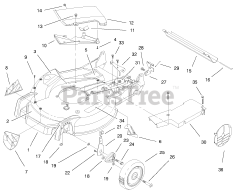 Toro 20464 - Toro Super Recycler Walk-Behind Mower (SN: 079000001 - 079999999) (1997) Housing Assembly