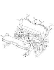 Cub Cadet 39A70003 (39A70003100) - Cub Cadet Utility Vehicle Bench Seat & Shifter Cover Bench Seat