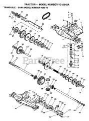 Electrolux/AYP YC 12542 A - Electrolux/AYP Lawn Tractor (1995) TRANSAXLE