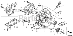 Honda GX100 RT KRSB/A (GCCCT) - Honda Engine, Made in Thailand (SN: GCCCT-2000001 - GCCCT-9999999) CRANKCASE COVER
