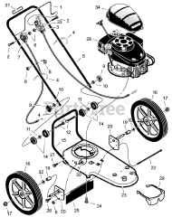 Murray TM5000x11D - Murray Walk-Behind Trimmer (2003) Mower Housing Assembly