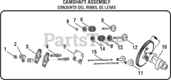 PowerStroke PS 903500 B - PowerStroke 3500 Watt Generator General Assembly - Camshaft Assembly