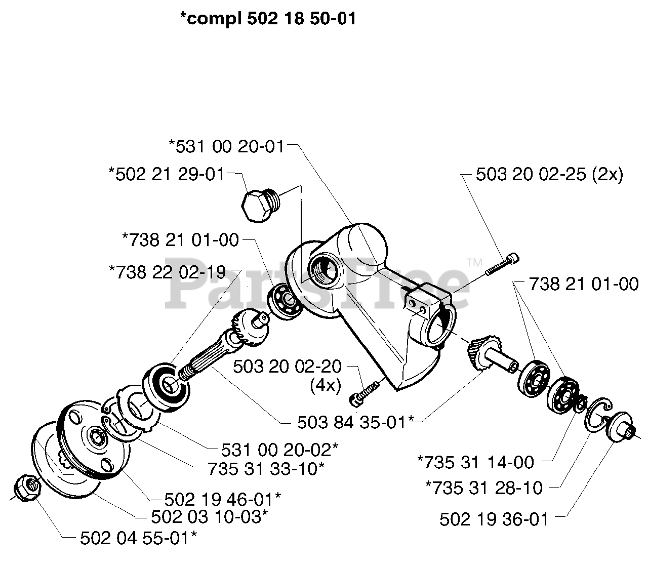 Husqvarna 235 R Husqvarna String Trimmer (199801) Gear Assembly