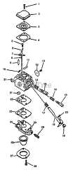 Echo GT-2000 - Echo String Trimmer (Original Version) Carburetor  S/N: 001001 - 151954