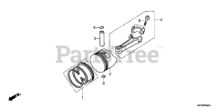 Honda GXV160 UH2 A14/A (GJABH) - Honda Engine, Made in China (SN: GJABH-2003436 - GJABH-9999999) PISTON@CONNECTING ROD