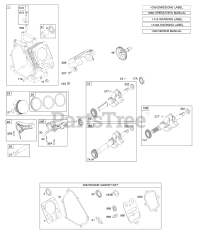 Briggs & Stratton 12T412-0116-G8 - Briggs & Stratton Horizontal Engine Camshaft, Crankshaft, Cylinder, Piston Group
