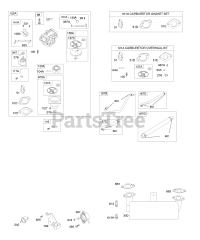 Briggs & Stratton 406577-0139-E2 - Briggs & Stratton Vertical Engine Carburetor, Exhaust System, Kit/Gasket Set-Carburetor