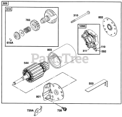 Briggs & Stratton 28C707-0029-01 - Briggs & Stratton Vertical Engine Electric Starter