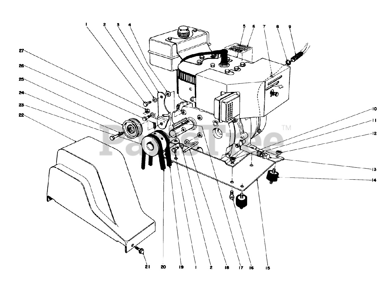 Toro 31625 (524) Toro Snow Thrower (SN 005000001 005999999) (1975