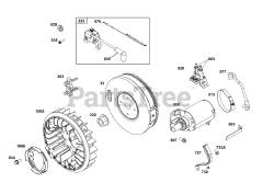 Briggs & Stratton 356447-3543-G1 - Briggs & Stratton Horizontal Engine Flywheel, Ignition, and Starter Group