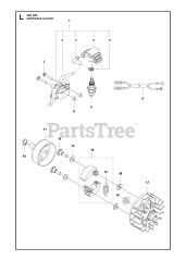 Husqvarna 525 LS - Husqvarna Brush Cutter (2013-03) IGNITION SYSTEM CLUTCH