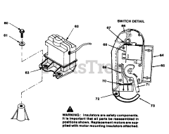 Simplicity 1318 PSE (1690906) - Simplicity Walk-Behind Mower Motor &amp; Switch Group Repair Parts