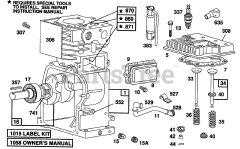 Briggs & Stratton 82232-2136-01 - Briggs & Stratton Horizontal Engine Cylinder Head, Cylinder