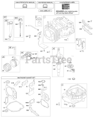 Briggs & Stratton 12F612-0115-E2 - Briggs & Stratton Vertical Engine Camshaft, Crankshaft, Cylinder, Engine Sump, Lubrication, Piston Group