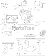 Briggs & Stratton 461707-0143-E2 - Briggs & Stratton Vertical Engine Crankcase Cover/Cylinder, Head, Kit/Gasket Sets - Engine, Kit/Gasket Sets - Valve