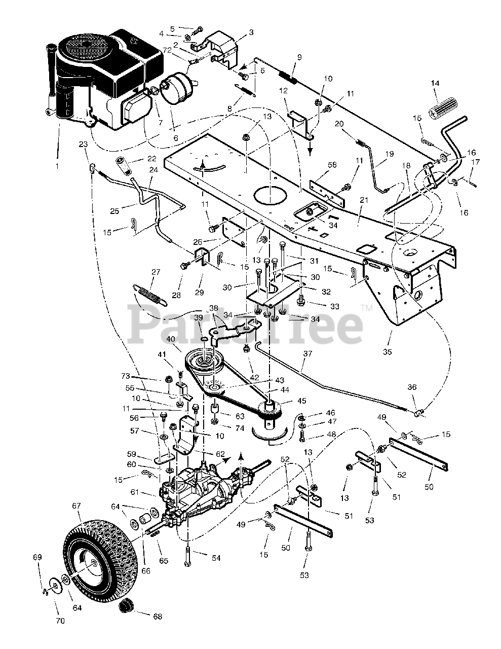 Briggs & Stratton 309003x99A Briggs & Stratton 30" Lawn Tractor (2003