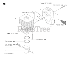 Husqvarna HA 850 - Husqvarna Hedge Trimmer Attachment (SN: 20070100001 - 20090900000) CYLINDER, PISTON &amp; MUFFLER