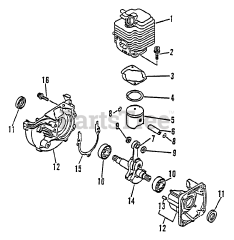 Lesco LHB-2100 - Lesco Handheld Blower (SN: 005851 - 999999) Engine, Crankcase