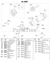 Briggs & Stratton 584447-0205-E2 - Briggs & Stratton Horizontal Engine 40 AMP Alternator