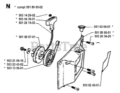 Husqvarna 3120 - Husqvarna Chainsaw (SN: 19942300001 - 19960100000) STARTER