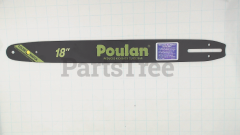 Poulan 530044693 Guide Bar, 18" Sn 91 3/8 62dl - image 1