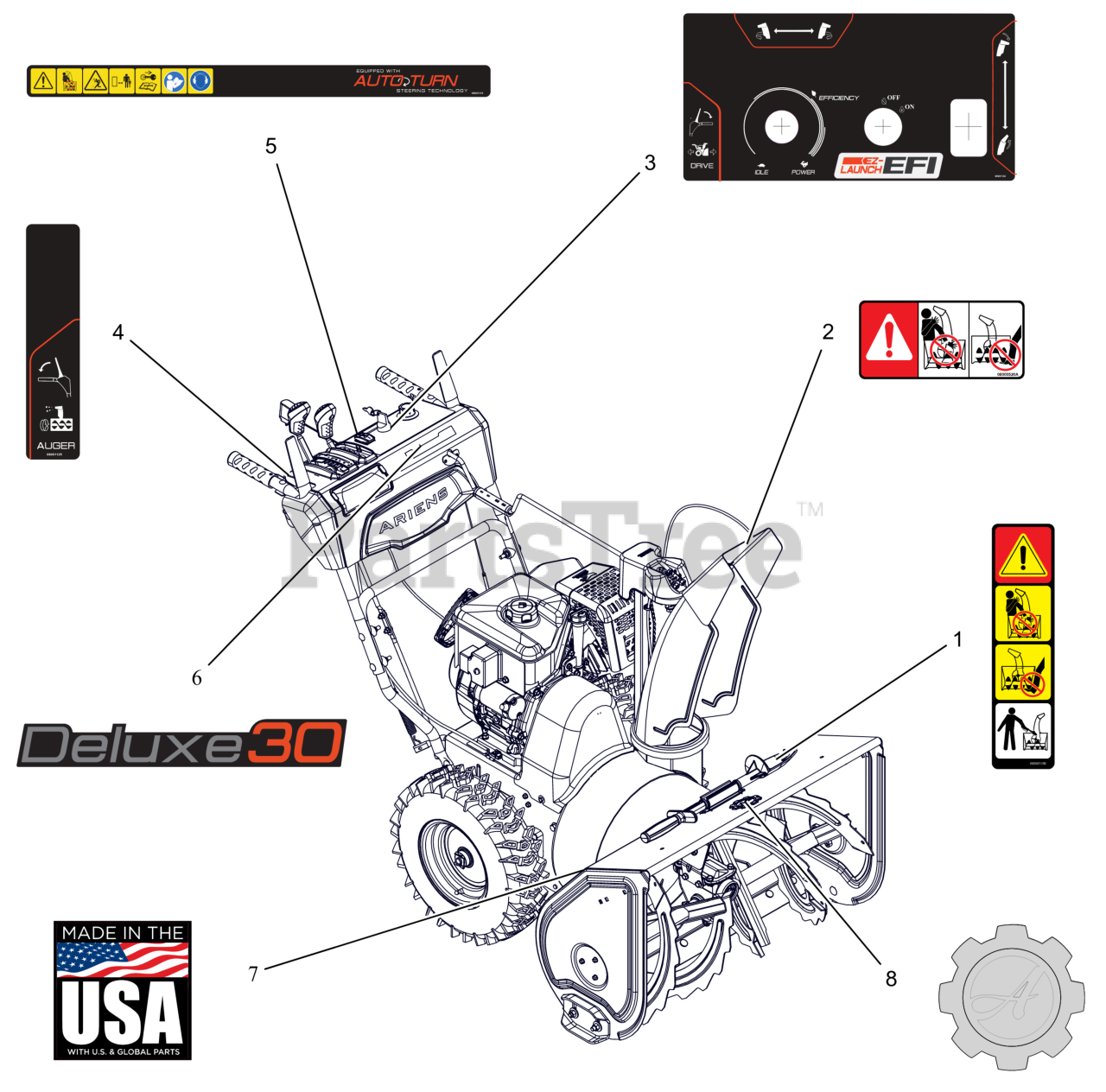Ariens 921049 Ariens Deluxe 30" EFI Snow Blower, Ariens AX 306cc EFI