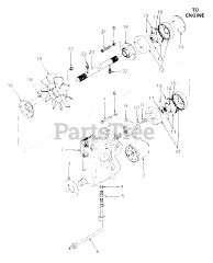 Cub Cadet 1541 (141-651-100) - Cub Cadet Garden Tractor (SN: 800000 - 816508) Drive Line For S/N 800,000 - 800,349 &amp; 800,534 And Above