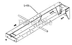 Toro 1-0465 - Toro Lawn Tractor, 12hp (1973) Parts List For 1.000 Frame Assembly (plate 1.1)