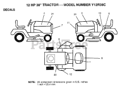 Electrolux/AYP Y 12R38 C - Electrolux/AYP Lawn Tractor (1994)