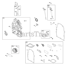 Briggs & Stratton 38E347-0110-G1 - Briggs & Stratton Horizontal Engine Crankcase Cover/Sump Group