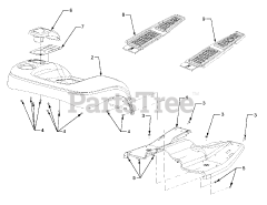 Cub Cadet GT 3204 (14A-671-710) - Cub Cadet Garden Tractor Fender And Running Board