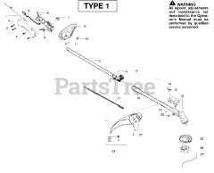 Electrolux/AYP SM 706 - Electrolux/AYP String Trimmer, Type 1 (2008-12) Shaft -Type1