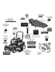 Cub Cadet S7237-KW (53CI8DU8050) - Cub Cadet 72" Tank S Zero-Turn Mower, 37hp Kawasaki Label Map S7237