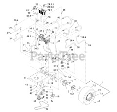 Exmark VT18KA363 - Exmark 36" Vantage Stand-On Mower, 18hp Kawasaki (SN: 920000 - 999999) (2011)