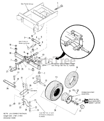Simplicity 1691461 - Simplicity SunRunner 36" Front Cut Rear-Engine Riding Mower, 8hp Rear Axle &amp; Rear Wheels Group