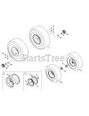 Cub Cadet XT2-LX 42 (13AGA1CS010) - Cub Cadet 42" XT2 Enduro Lawn Tractor (2015) Front &amp; Rear Wheels